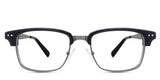 Brad eyeglasses in the cormorant variant - it's a black frame in a rectangular shape.