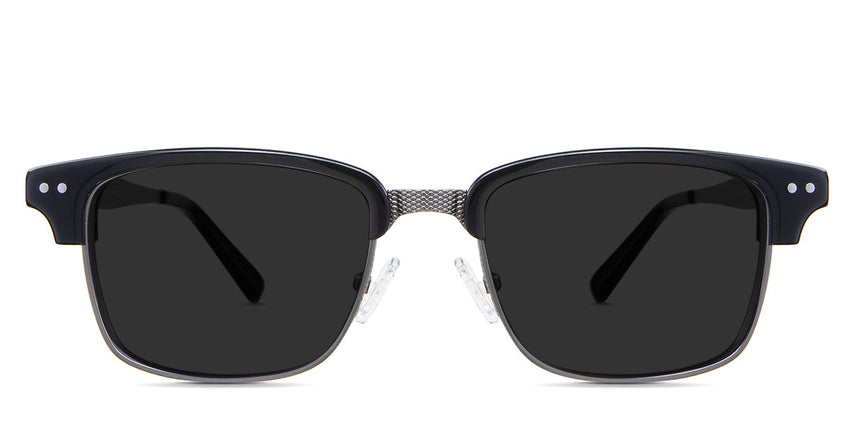 Brad Gray Polarized glasses in the Cormorant variant - is rectangular and combines metal arm and acetate temple tips.