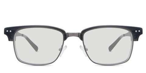 Brad black tinted Standard Solid glasses in the Grus variant - is a combination of metal and acetate frame in a clubmaster style.