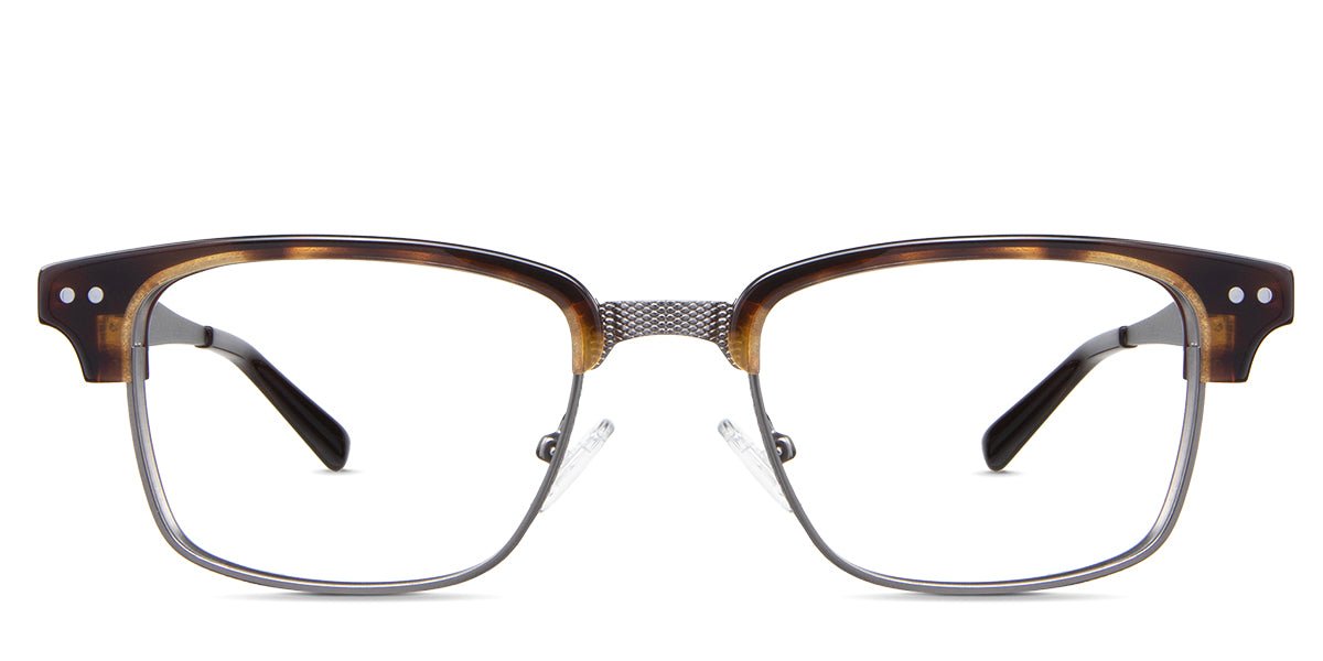 Brad eyeglasses in the manouria variant - it's a full-rimmed frame in color tortoise.