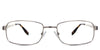 Brady Eyeglasses in the over variant - it's an oval rectangular frame in color champage.