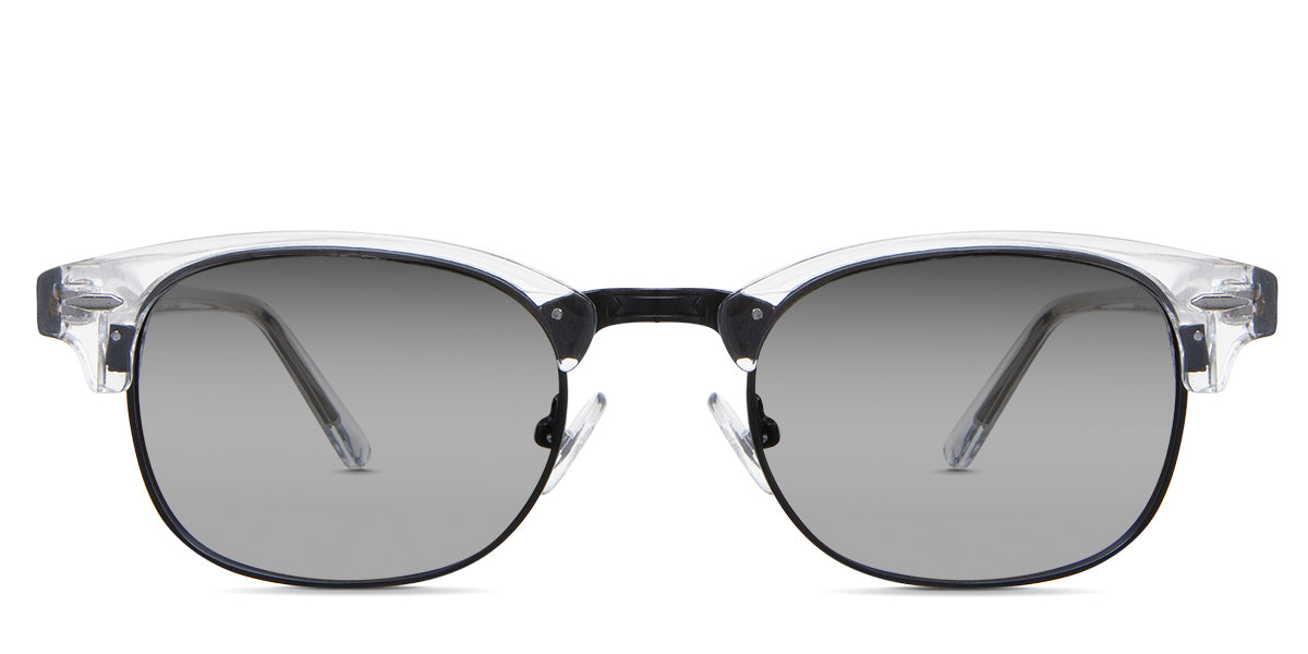 Brice black Gradient in the Calcite variant - is an oval frame with a wide nose bridge and an acetate arm.