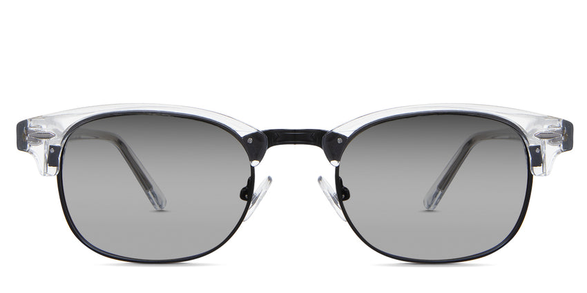 Brice black Gradient in the Calcite variant - is an oval frame with a wide nose bridge and an acetate arm.