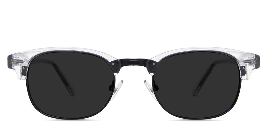 Brice black Standard Solid in the Calcite variant - is an oval frame with a wide nose bridge and an acetate arm.