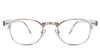 Brice eyeglasses in the moissanite variant - have a silver color decorative hexagon shape rivet at the end piece.