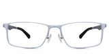 Briggs eyeglasses in the steel variant - is a rectangular frame in light gray.