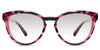 Bristow black tinted Gradient cat eye sunglasses in carnation variant - it has inbuilt nose pads with high nose bridge