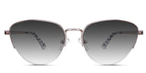 Burke black tinted Gradient metal frame sunglasses in argos variant - frame size is 54-16-140