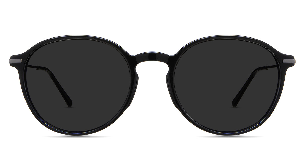 Buru Gray Polarized in the pengu variant - it's a round shape with a combination of acetate and a metal frame.