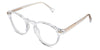 Carey eyeglasses in the crystal variant - have a medium-width nosebridge.