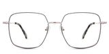 Carmela eyeglasses in the arvicola variant - it's a square metal frame in black and gold color.