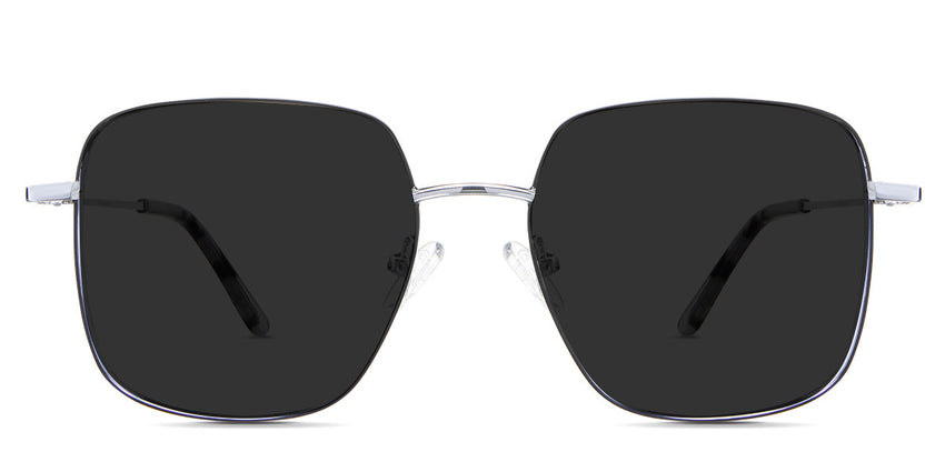Carmela Gray Polarized glasses is in the Chinchilla variant - a slightly tall metal frame with silicon-adjustable nose pads.