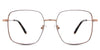 Carmela eyeglasses in the fisher variant - it's a thin frame with wide square viewing lenses.