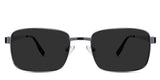 Carter black tinted Standard Solid sunglasses in the Spledid variant - it's a rectangular frame with a medium-thick nose bridge and adjustable nose pad.