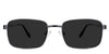 Carter Gray Polarized glasses in the Spledid variant - it's a rectangular frame with a medium-thick nose bridge and adjustable nose pad.