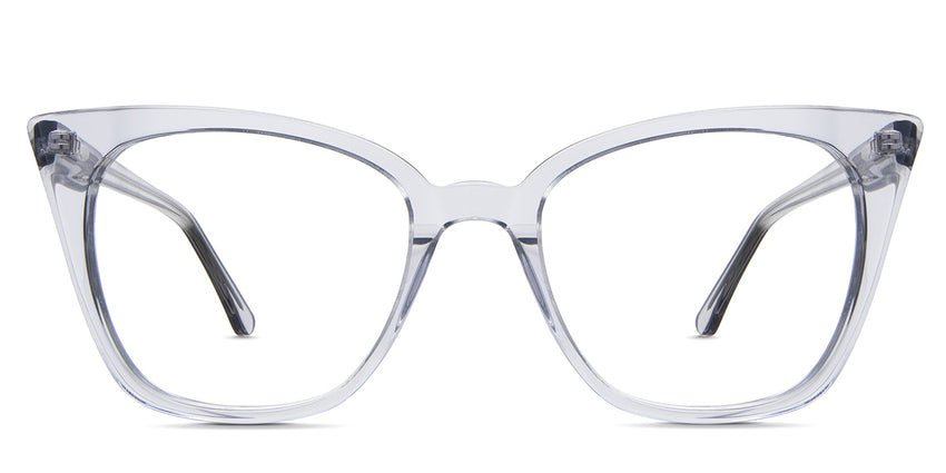 Chantell Eyeglasses in ice variant - it's a clear acetate frame in a cat-eye shape. Cat-eye New Releases Latest 
