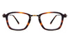 Chase eyeglasses in the knox variant - it's a combination of metal and acetate frame in tortoise color.