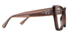 Chet prescription eyewear in the russet variant - has a broad acetate temple arm.