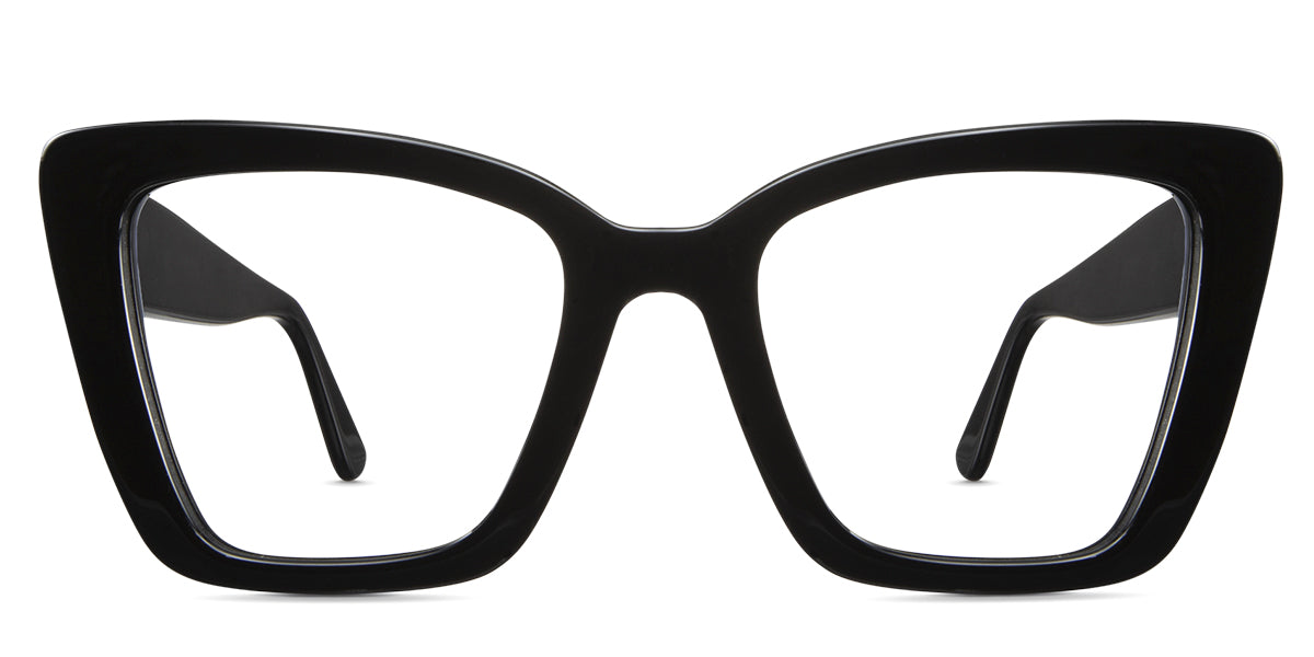 Chet eyeglasses in midnight variant - it's cat eye frame in black colour Cat-Eye eyeglasses