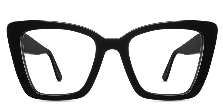 Chet eyeglasses in midnight variant - it's cat eye frame in black colour