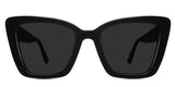 Chet black tinted  Standard Solid sunglasses in midnight variant - it's cat eye frame with a broad temple and high nose bridge