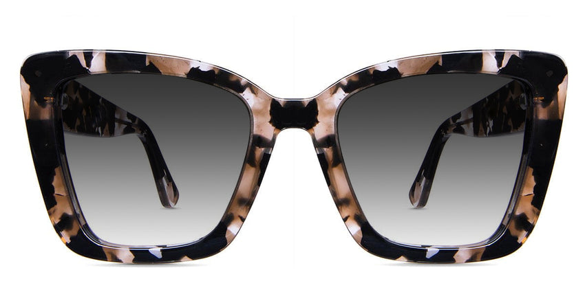 Chet black tinted Gradient glasses in velvet variant - it has tortoise style pattern with inbuilt nose pads