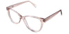 Clax prescription glasses in mauvelous variant - it's a thin frame with narrow nose bridge
