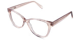 Clax prescription glasses in mauvelous variant - it's a thin frame with narrow nose bridge