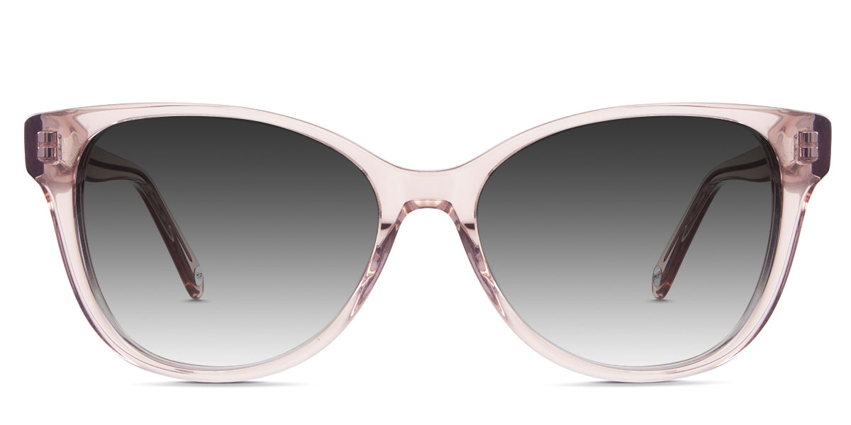 Clax black tinted Gradient in mauvelous variant - it's oval shape frame with narrow nose bridge.