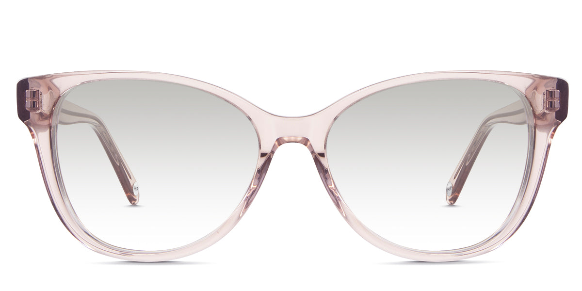 Clax black tinted Gradient in mauvelous variant - it's oval shape frame with narrow nose bridge.