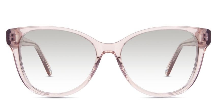 Clax black tinted Gradient in mauvelous variant - it's oval shape frame with narrow nose bridge.