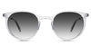 Cobo Black Sunglasses Gradient in the cloudsea variant - it's a narrow round shape frame with an acetate rim and metal arm.