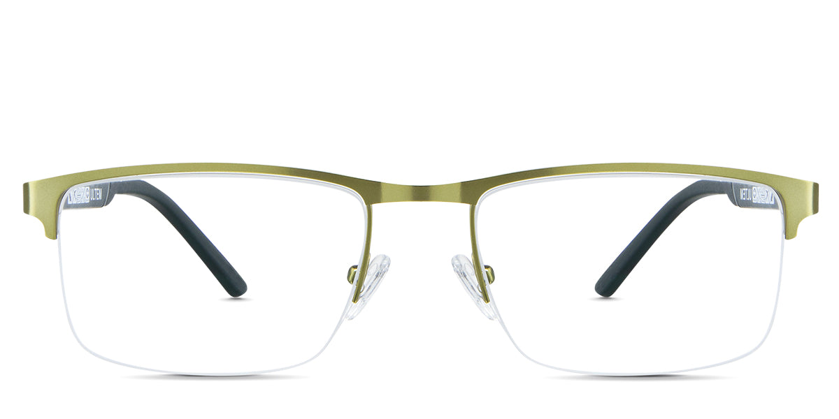 Colson Eyeglasses in the cobalt - it's a half-rimmed frame in color blue.