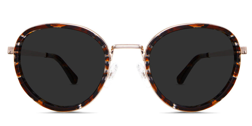 Corry Gray Polarized eyeglasses in batik variant which is round shaped medium size frame