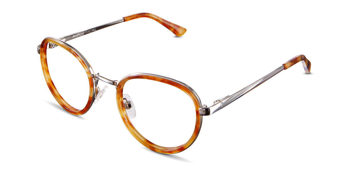 Corry frame in funky style with round frame comes with lower nose bridge and adjustable nose pads
