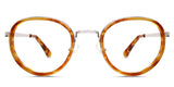 Corry eyeglasses in funky style comes with different shades of yellow and orange color on round frame