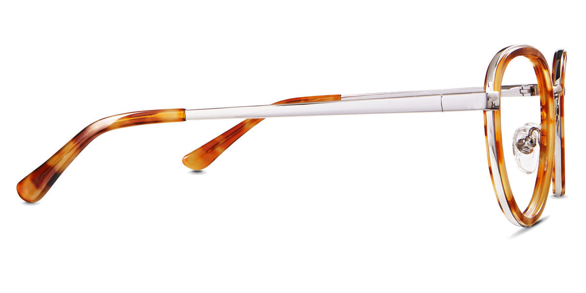 Corry glasses in funky style which is matel frame comes in medium size with adjustable nose pads