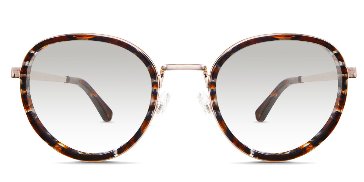 Corry black tinted Gradient glasses in batik variant with round frame