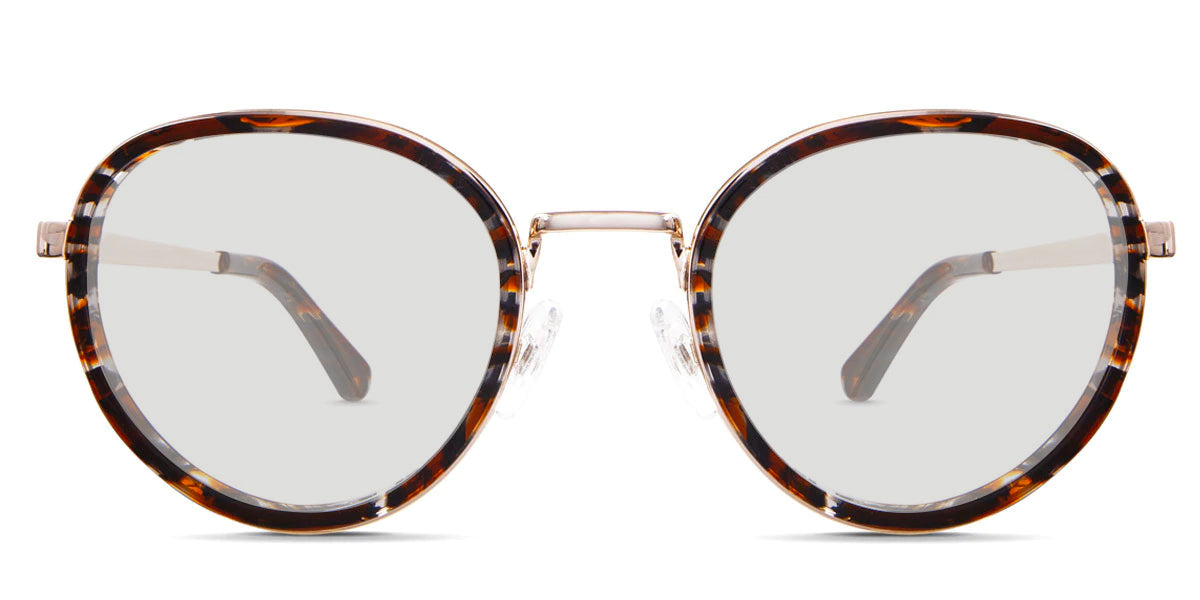 Corry black tinted Standard Solid glasses in batik variant with round frame