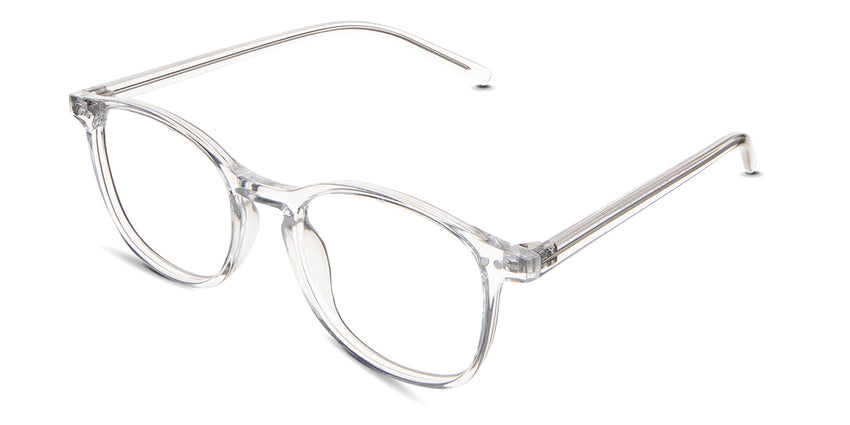 Coven eyeglasses in the cloudsea variant - have built-in nose pads.