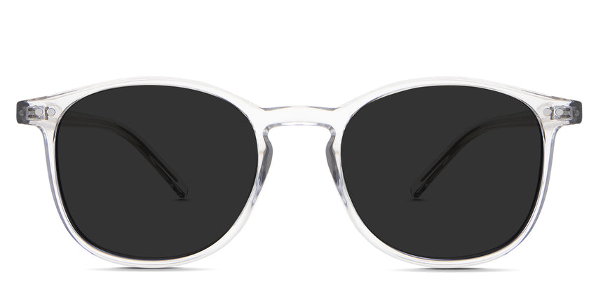 Covenblack Standard Solid in the Cloudsea variant - it's an acetate frame with two round decorative rivets in both end pieces, frame names, and size imprints inside the arm.