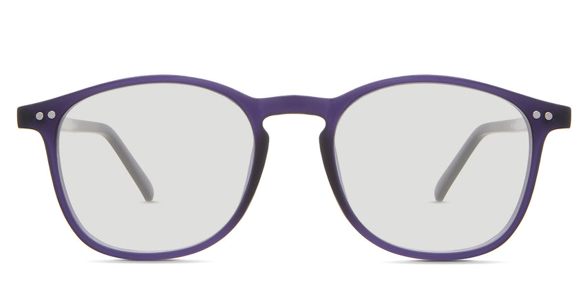Coven black Standard Solid in the Hyacinth variant - it's an acetate full-rimmed frame with a wide nose bridge and short temple.