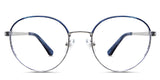 Coyle eyeglasses in the homburg variant - it's a round metal frame in color blue. Metal New Releases Latest Bold