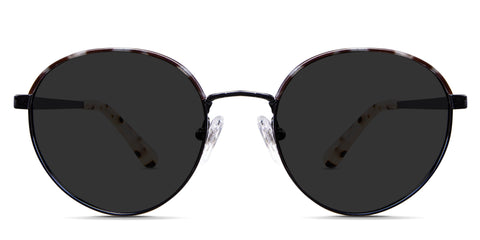 Coyle Black Sunglasses Standard Solid in the Laurel Woods variant - it's a full-rimmed frame with a combination of a metal temple arm and an acetate temple tip.