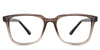 Dan eyeglasses in the leather variant - it's a rectangular-shaped frame with a wide viewing lens.