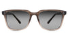 Dan black tinted Gradient in the Leather variant - it's a rectangular-shaped frame with a wide viewing lens, tall U-shaped nose bridge, and short temples.