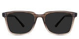 Dan gray Polarized glasses
 in the Leather variant - it's a rectangular-shaped frame with a wide viewing lens, tall U-shaped nose bridge, and short temples.