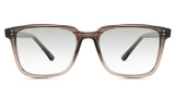 Dan black tinted Gradient in the Leather variant - it's a rectangular-shaped frame with a wide viewing lens, tall U-shaped nose bridge, and short temples.