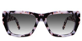 Daru black tinted Gradient glasses in chiffon variant has pointed top bar