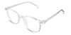 Davie eyeglasses in the crystal variant - have a wide U-shaped nose bridge.